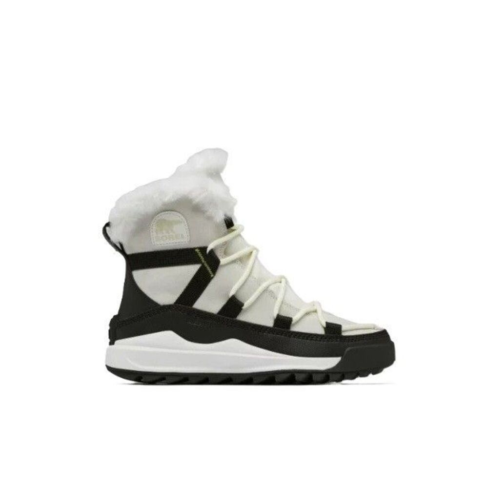 Sorel Womens 10 Black White Glacy Waterproof Lace Up Snow Boots DISPLAY II4